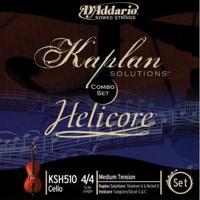 D'Addario Kaplan Cello KSH510 4/4 Medium Tension, Full Set